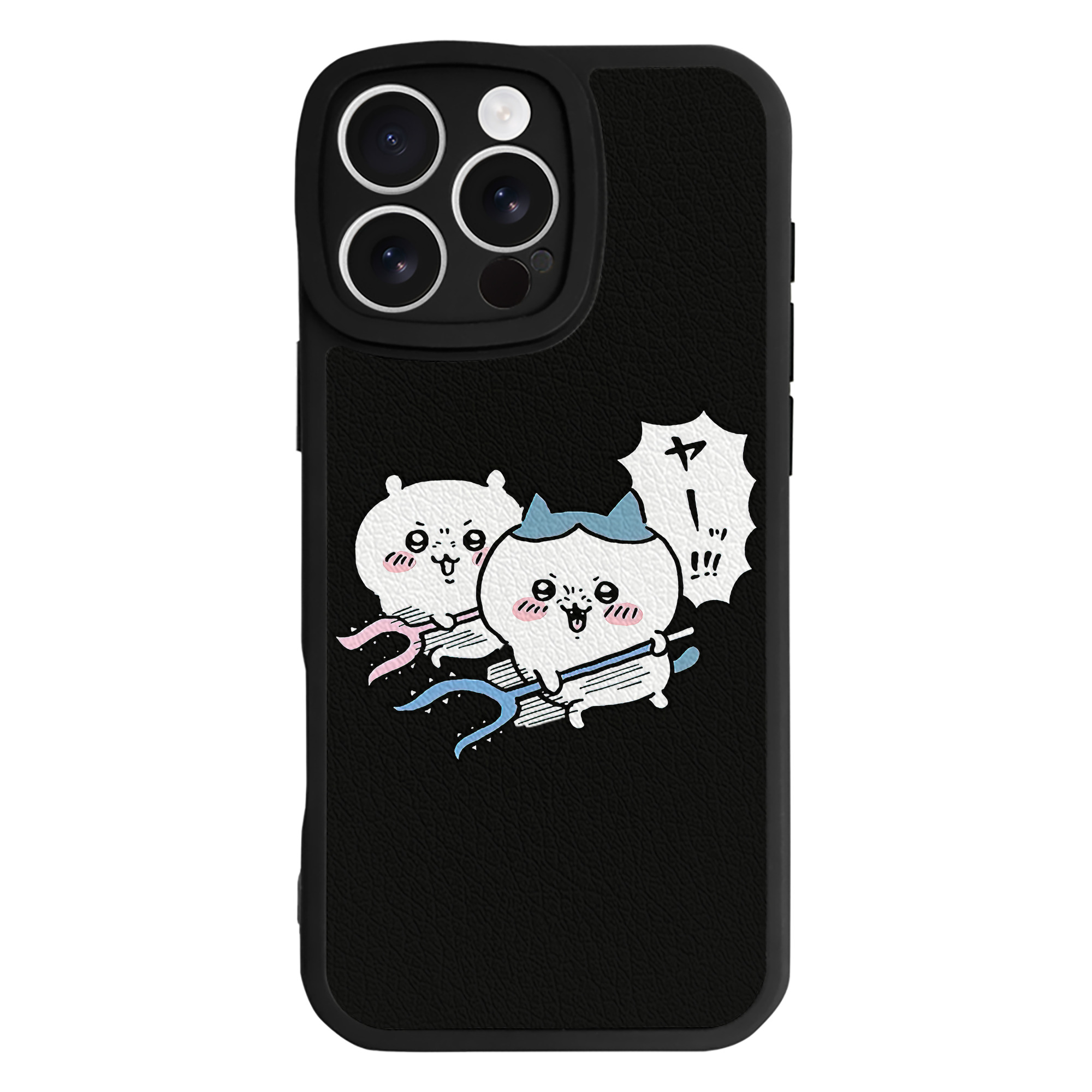 （画像用） ちいかわ ハチワレ Chii-kawa hachiware 【iPhone 16シリーズ対応】シリコンスマホケース（レザー調） 材質：シリコン